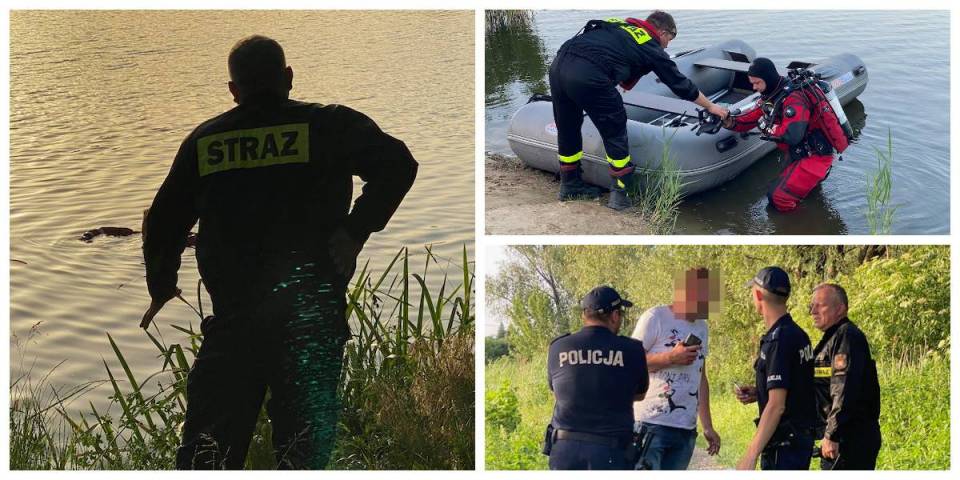 Akcja ratunkowa nad Zalewem w Łęczycy. Policja zdecydowała o zakończeniu poszukiwań