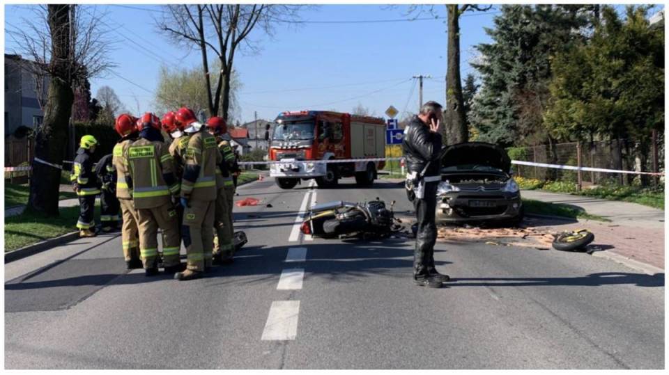 Śmiertelny wypadek w Wieluniu. Nie żyje 38- letni motocyklista
